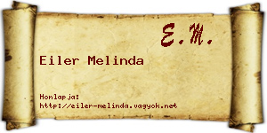 Eiler Melinda névjegykártya